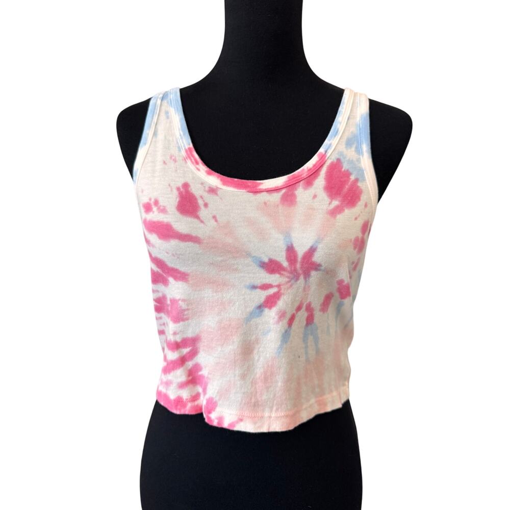 New SPLENDID Women's Sundown Del Ray Tie Dye Tank Top With Scrunchie Size M